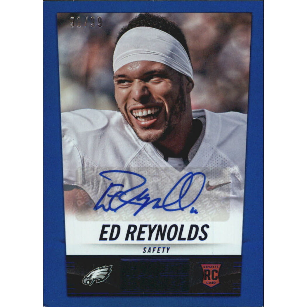 2014 Panini Hot Rookies Rookie Signatures Blue #368 Ed Reynolds/99. rookie card picture