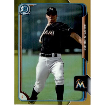 2015 Bowman Chrome Prospects Gold Refractors #BCP213 Austin Brice