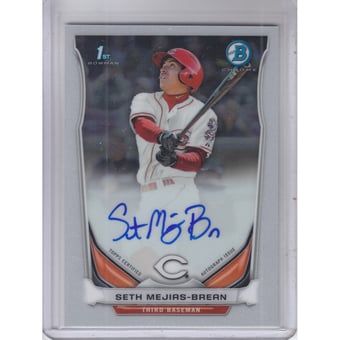 2014 Bowman Chrome Prospect Autographs #BCAPSMB Seth Mejias-Brean