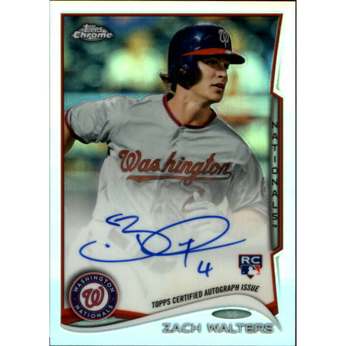 2014 Topps Chrome Rookie Autographs Refractors #62 Zach Walters
