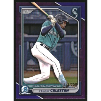 2024 Bowman Chrome Draft Purple Refractors #BDC76 Felnin Celesten