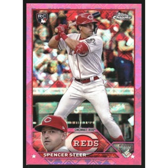 2023 Topps Chrome Logofractor Pink Refractors #146 Spencer Steer