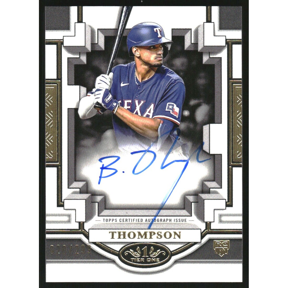 2023 Topps Tier One Break Out Autographs #BOABT2 Bubba Thompson/299. rookie card picture