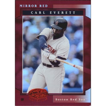 2001 Leaf Certified Materials Mirror Red #65 Carl Everett