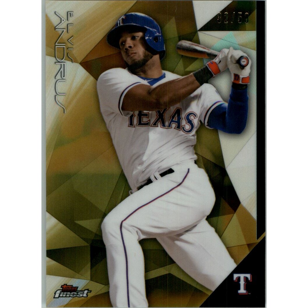 2015 Finest Gold Refractors #59 Elvis Andrus