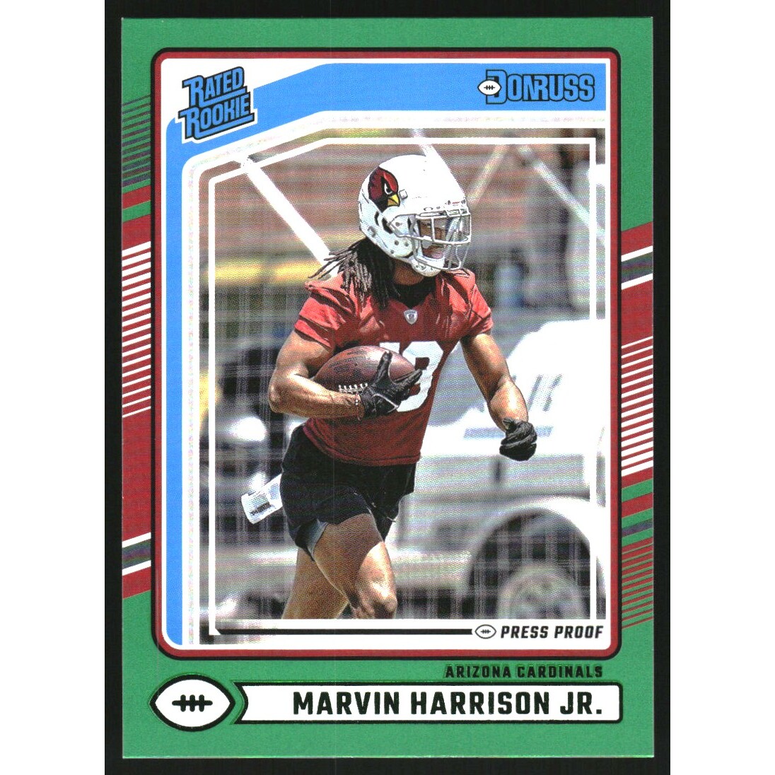 2024 Donruss Press Proof Green #393 Marvin Harrison Jr. RR 2024 Donruss Press Proof Green #393 Marvin Harrison Jr. RR