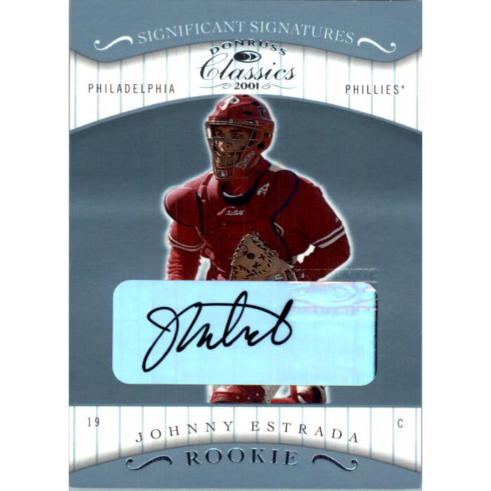 2001 Donruss Classics Significant Signatures #112 Johnny Estrada. rookie card picture