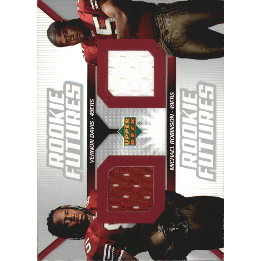2006 Upper Deck Rookie Futures Jerseys Dual #DR Michael Robinson/Vernon Davis