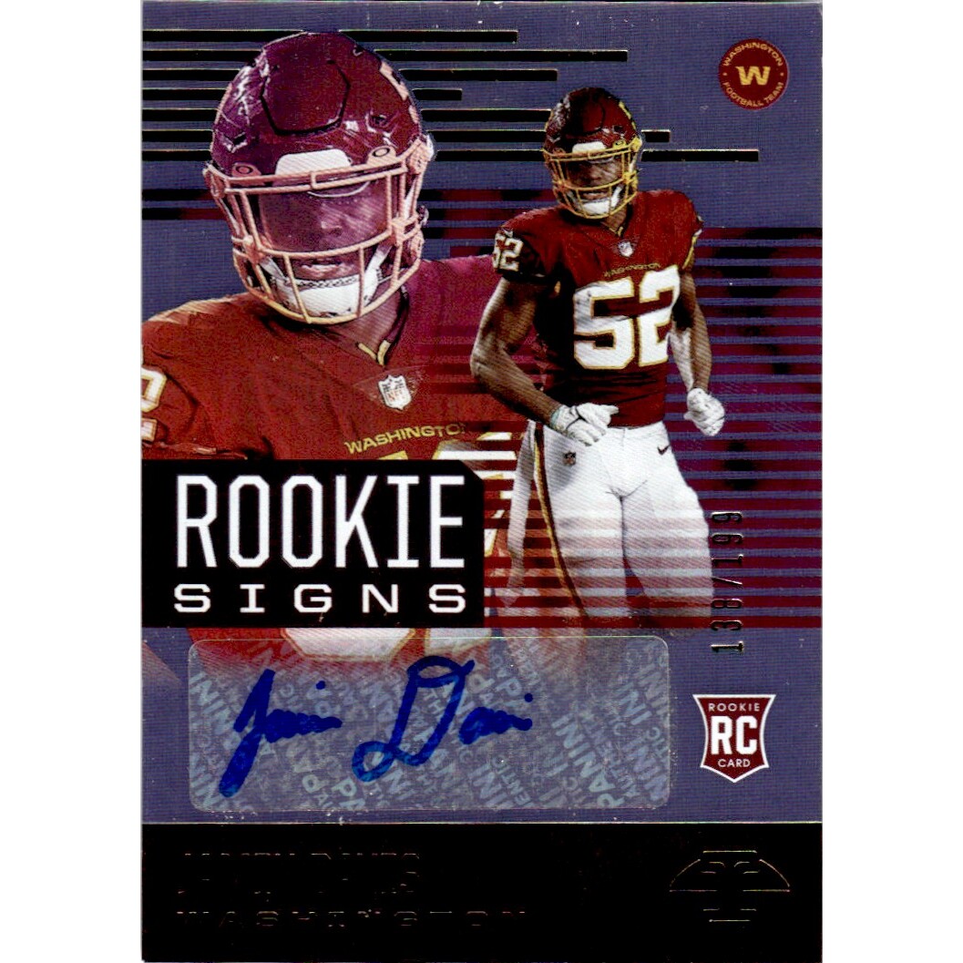 2021 Panini Illusions Rookie Signs #26 Jamin Davis/199 2021 Panini Illusions Rookie Signs #26 Jamin Davis/199