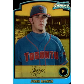 2003 Bowman Chrome Draft Gold Refractors #50 Josh Banks