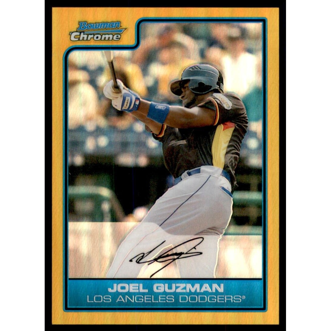 2006 Bowman Chrome Draft Future's Game Prospects Gold Refractors #2 Joel Guzman. rookie card picture