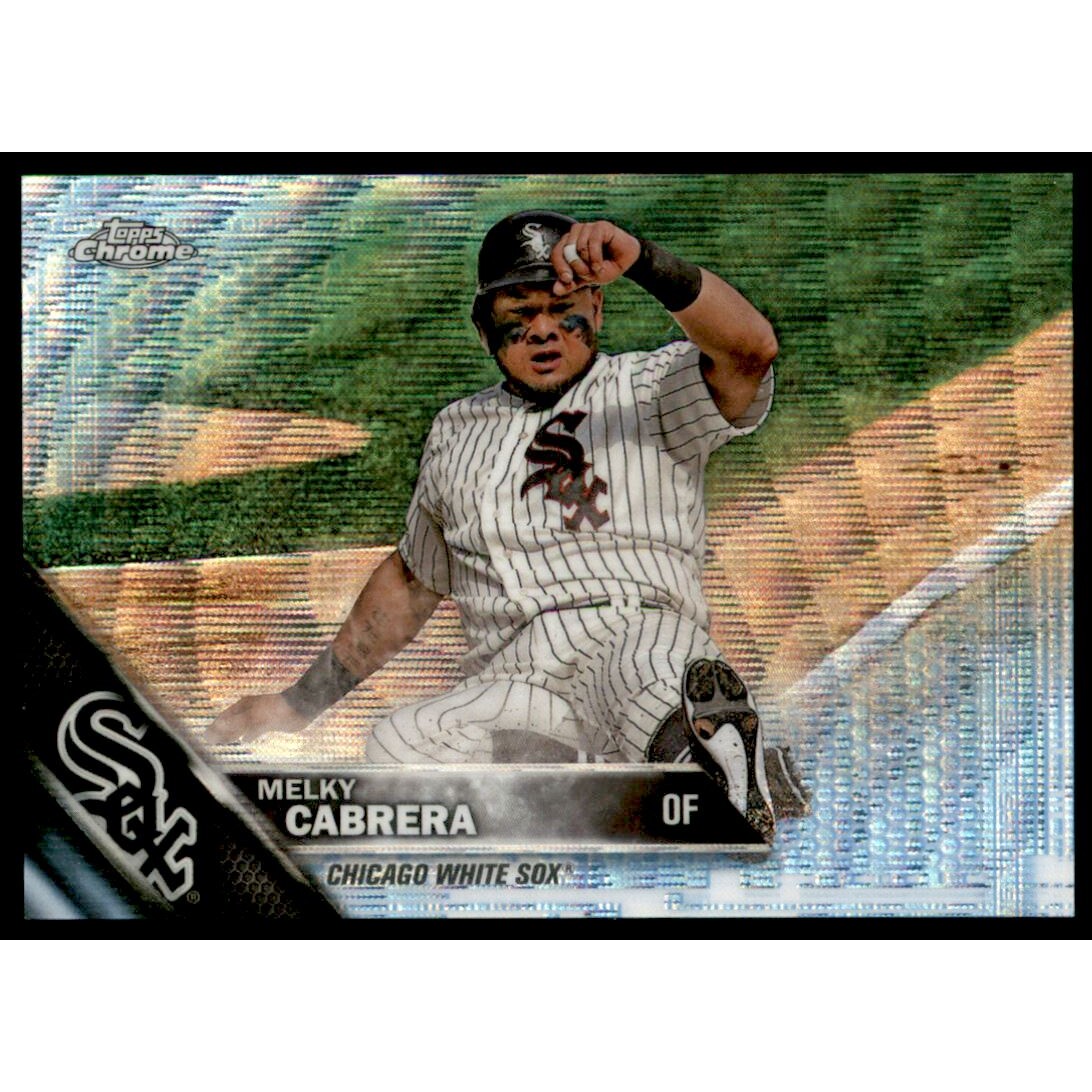 2016 Topps Chrome Blue Wave Refractors #106 Melky Cabrera. rookie card picture