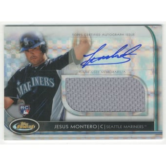 2012 Finest Rookie Jumbo Relic Autographs X-Fractors #JM Jesus Montero