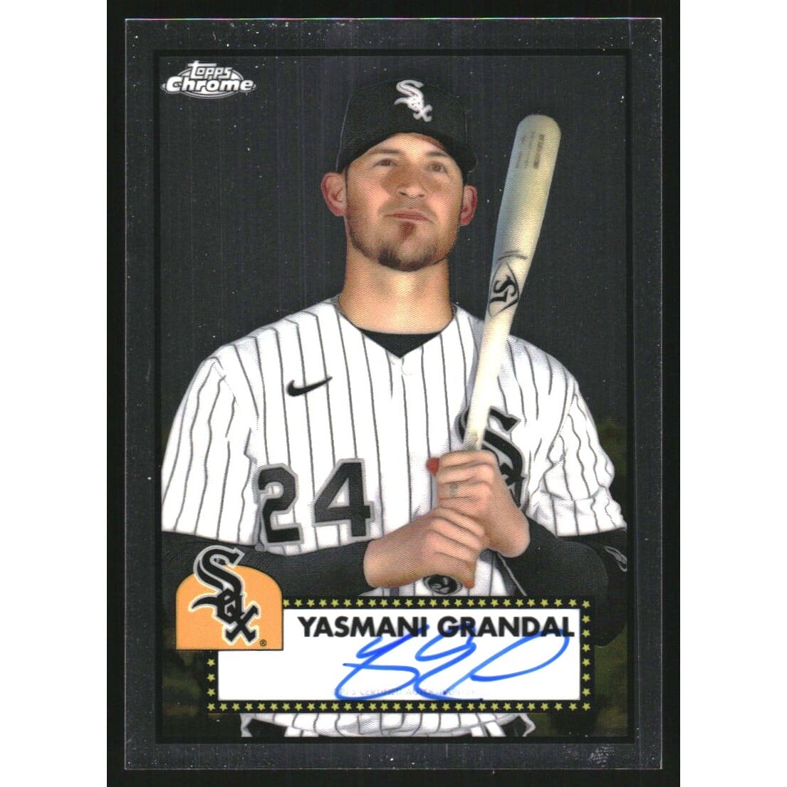 2021 Topps Chrome Platinum Anniversary Autographs #PAYG Yasmani Grandal. rookie card picture