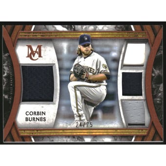 2022 Topps Museum Collection Primary Pieces Quad Relics Copper #SPPPQRCBU Corbin Burnes