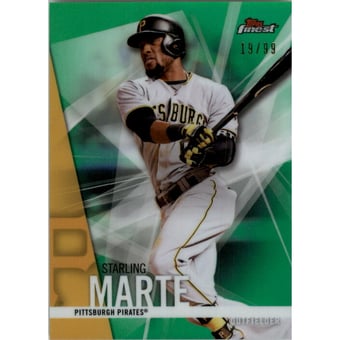 2017 Finest Green Refractors #94 Starling Marte