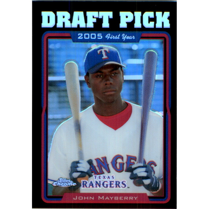 2005 Topps Chrome Update Black Refractors #199 John Mayberry Jr. FY. rookie card picture