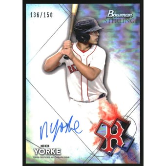 2021 Bowman Sterling Prospect Autographs Refractors #BSPANY Nick Yorke