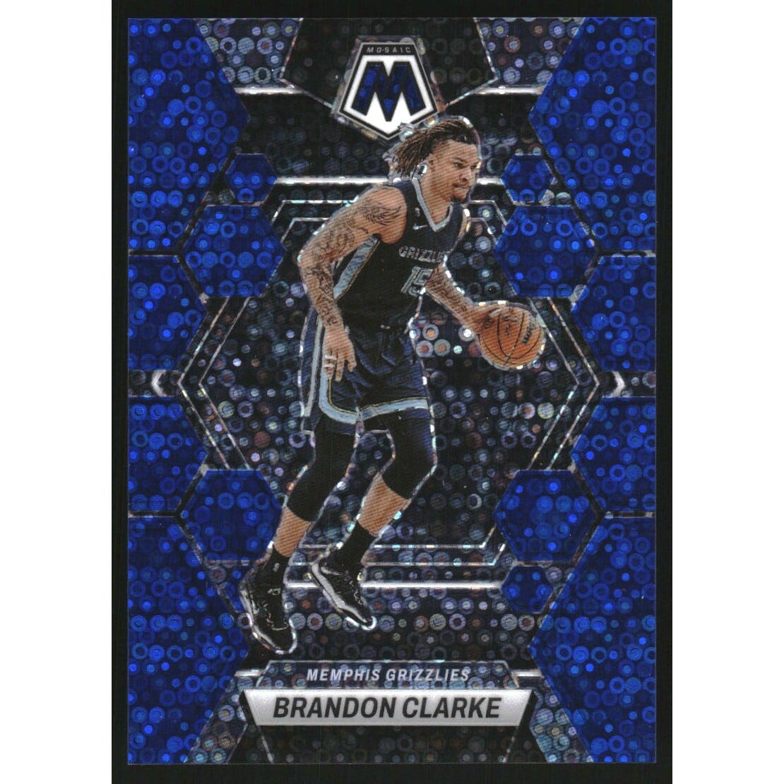 2022-23 Panini Mosaic Mosaic Fast Break Blue #165 Brandon Clarke. rookie card picture