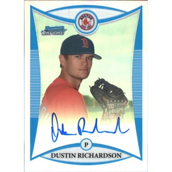 2008 Bowman Chrome Prospects Refractors #BCP244 Dustin Richardson AU
