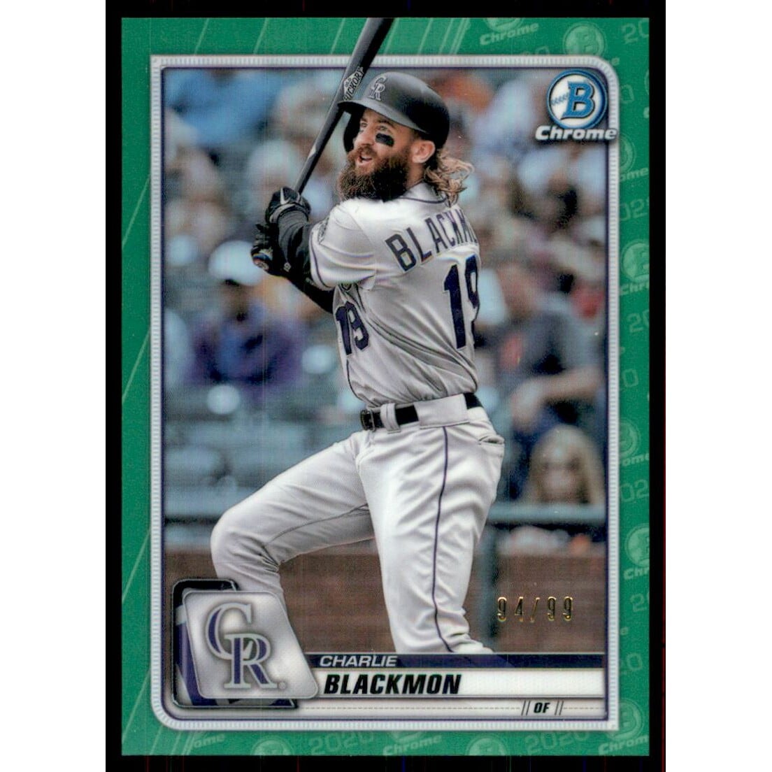 2020 Bowman Chrome Green Refractors #46 Charlie Blackmon