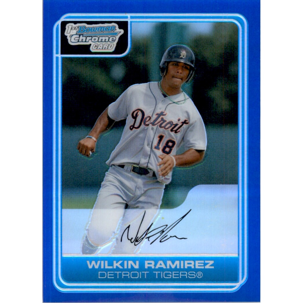 2006 Bowman Chrome Prospects Blue Refractors #BC79 Wilkin Ramirez. rookie card picture