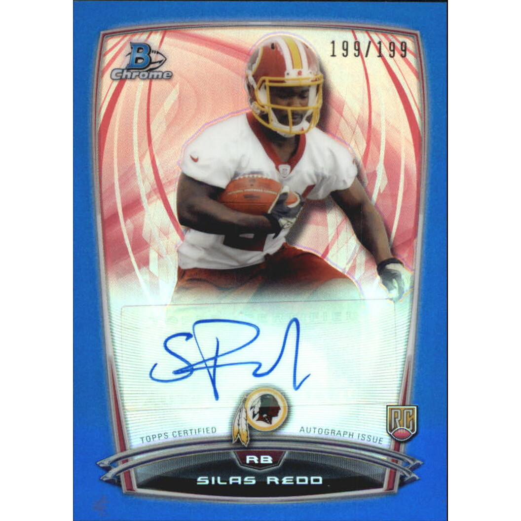 2014 Bowman Chrome Rookie Autographs Blue Refractors #RCRASR Silas Redd. rookie card picture