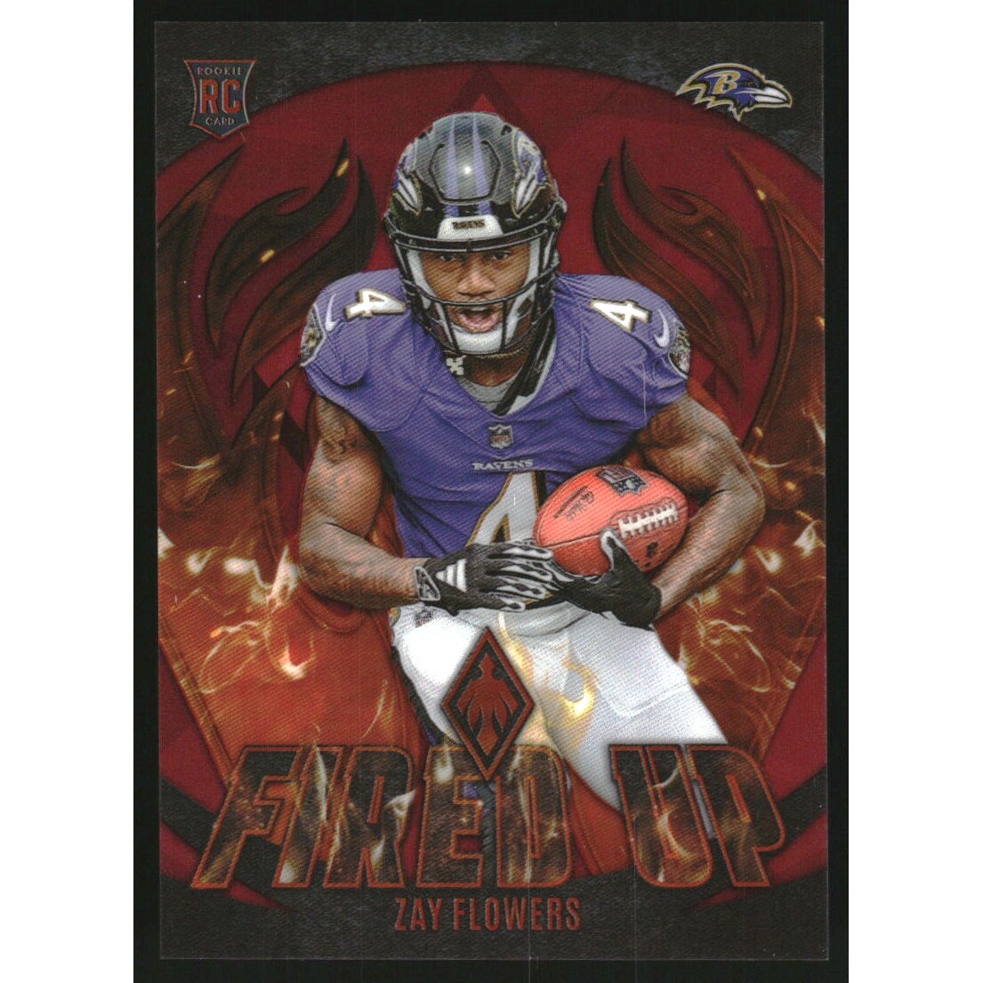 2023 Panini Phoenix Fired Up Red #16 Zay Flowers 2023 Panini Phoenix Fired Up Red #16 Zay Flowers