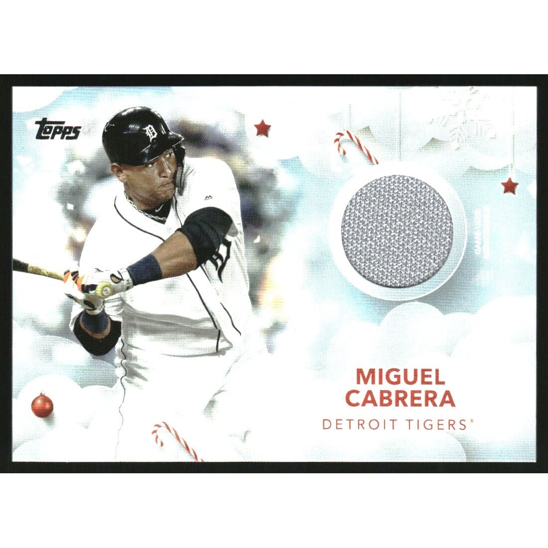 2020 Topps Walmart Holiday Relics #WHRMI Miguel Cabrera. rookie card picture