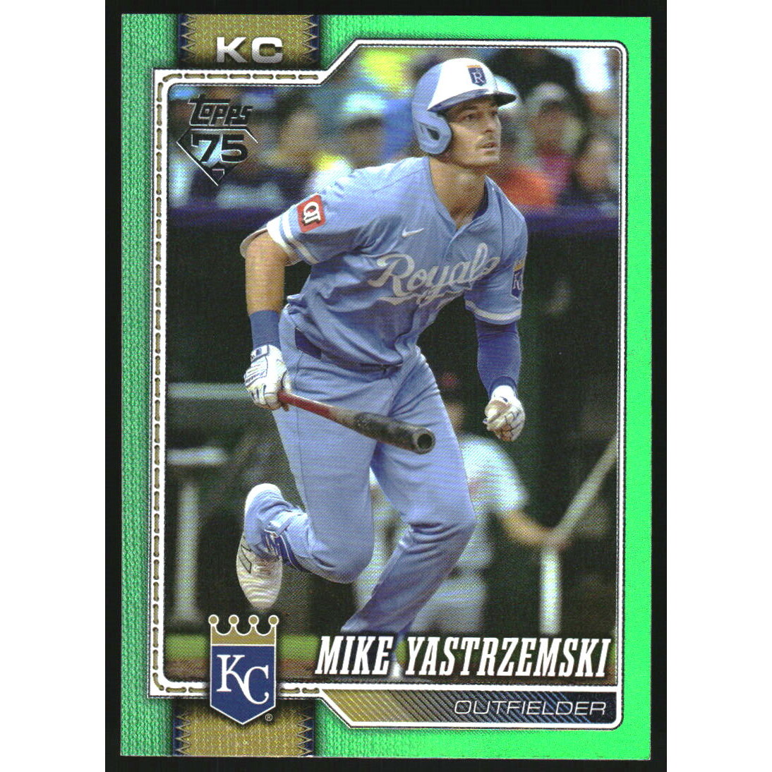 2026 Topps Green Rainbow Foil #242 Mike Yastrzemski. rookie card picture