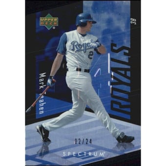2007 Upper Deck Spectrum Die Cut Blue Jersey Number #21 Mark Teahen/24