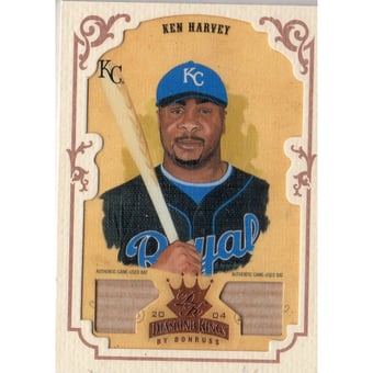 2004 Diamond Kings DK Materials Framed Bronze #132 Ken Harvey Bat-Bat/100