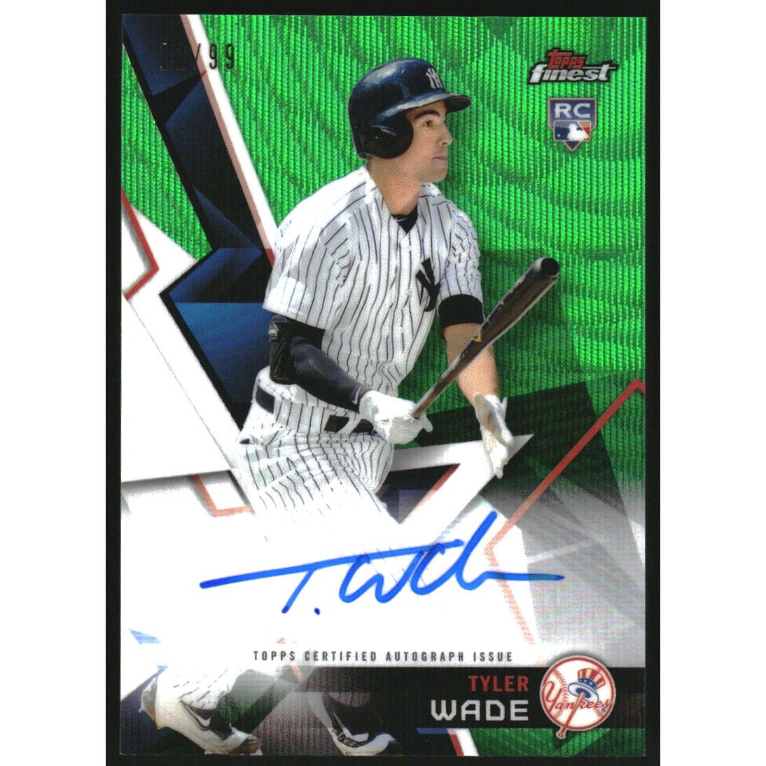 2018 Finest Autographs Green Wave Refractors #FATW Tyler Wade