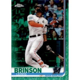 2019 Topps Chrome Green Refractors #122 Lewis Brinson