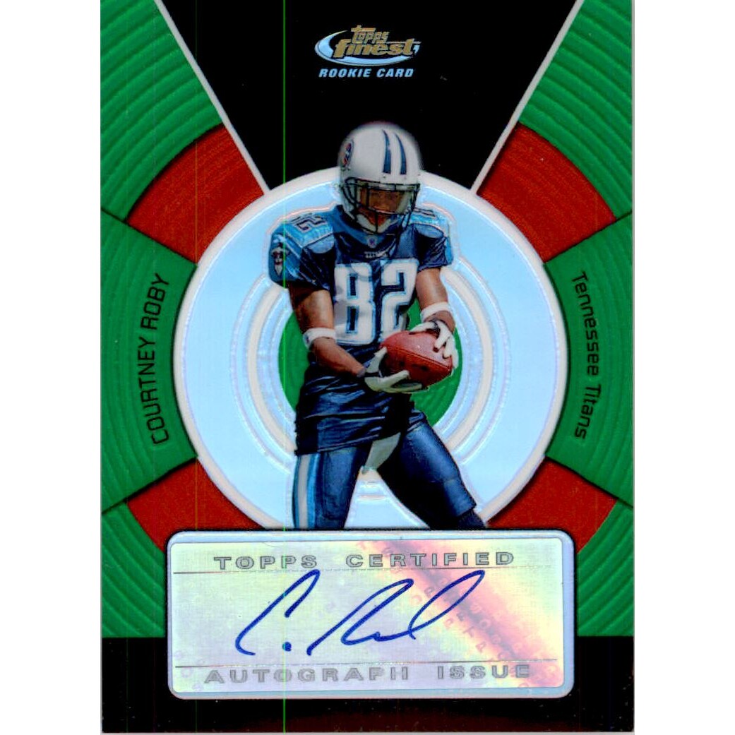 2005 Finest Green Refractors #166 Courtney Roby AU