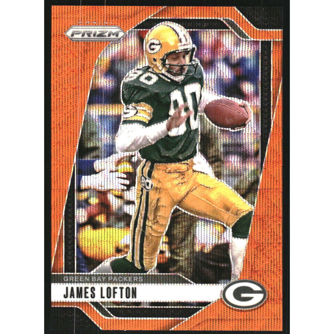 2024 Panini Prizm Prizms Orange Wave #109 James Lofton. rookie card picture
