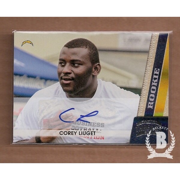 2011 Panini Threads Autographs Silver #173 Corey Liuget. rookie card picture