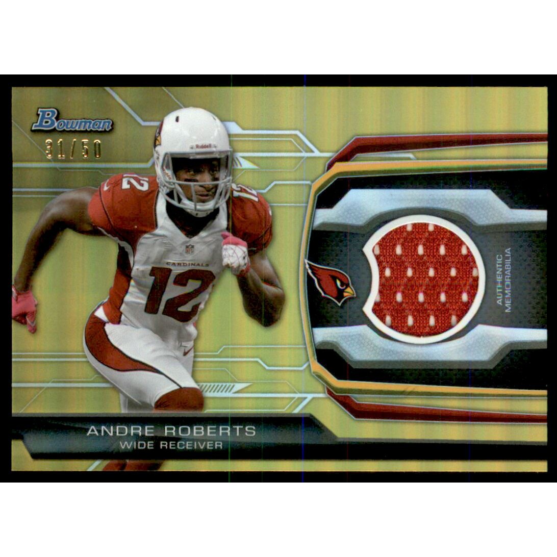 2013 Bowman Relics Gold 50 #BRAR Andre Roberts. rookie card picture