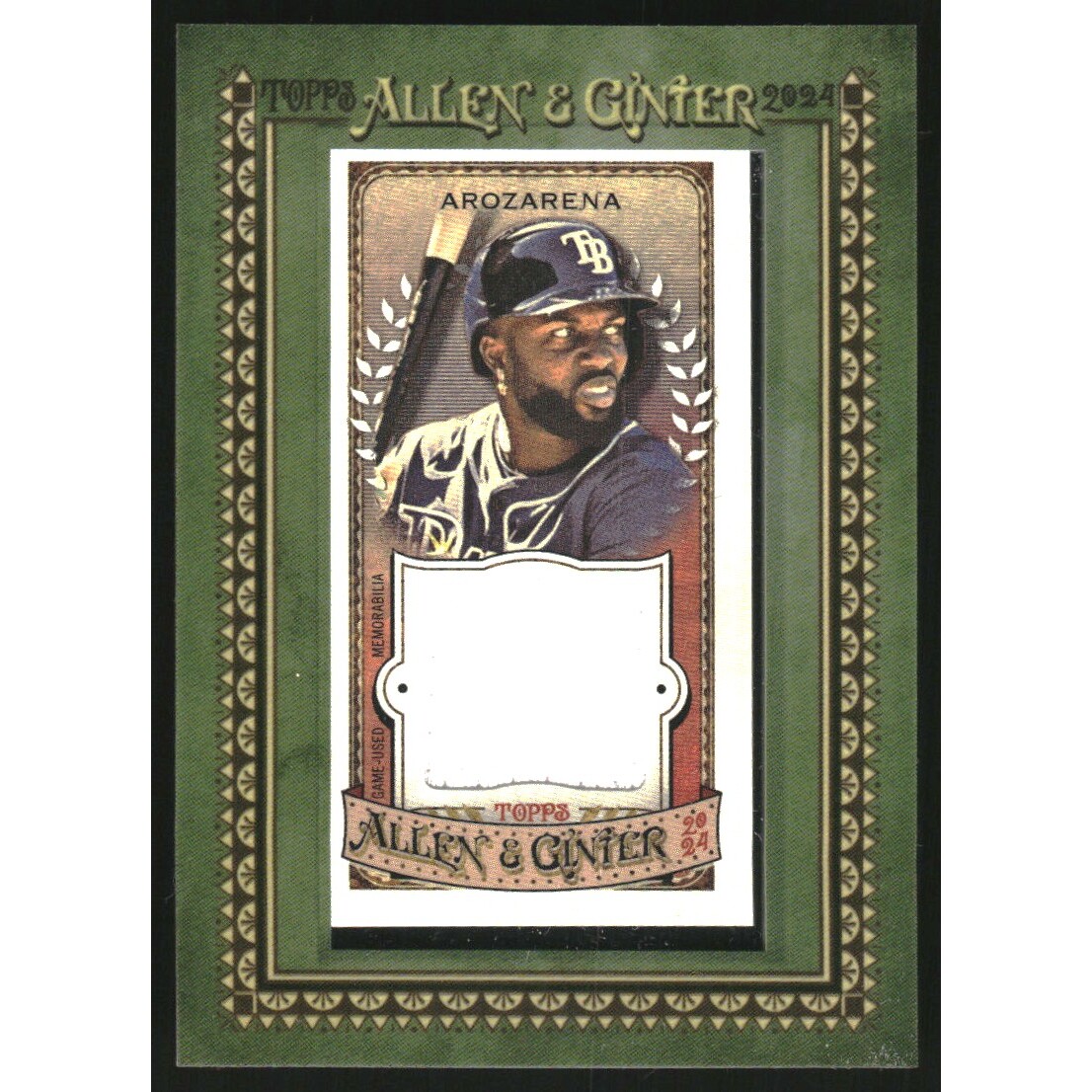 2024 Topps Allen and Ginter Mini Framed Relics #MFRRAR Randy Arozarena. rookie card picture