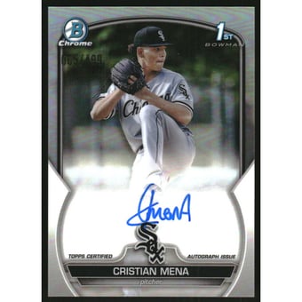 2023 Bowman Chrome Prospect Autographs Refractors #CPACM Cristian Mena