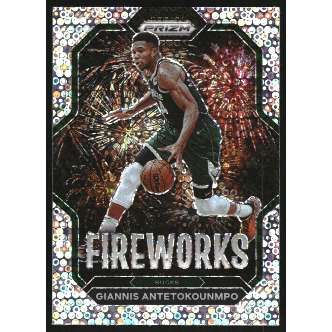 2022-23 Panini Prizm Fireworks Prizms Fast Break #13 Giannis Antetokounmpo