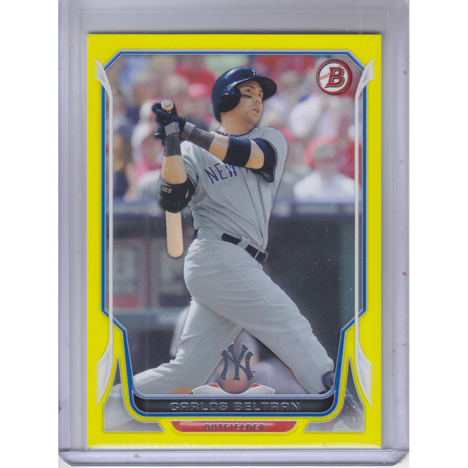 2014 Bowman Yellow #77 Carlos Beltran