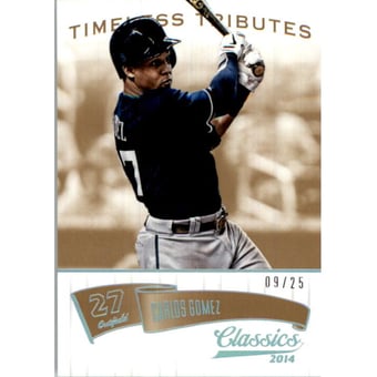 2014 Classics Timeless Tributes Gold #22 Carlos Gomez
