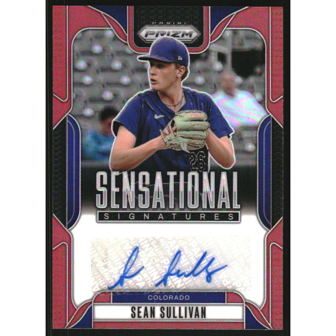 2025 Panini Prizm Sensational Signatures Prizms Red #51 Sean Sullivan. rookie card picture