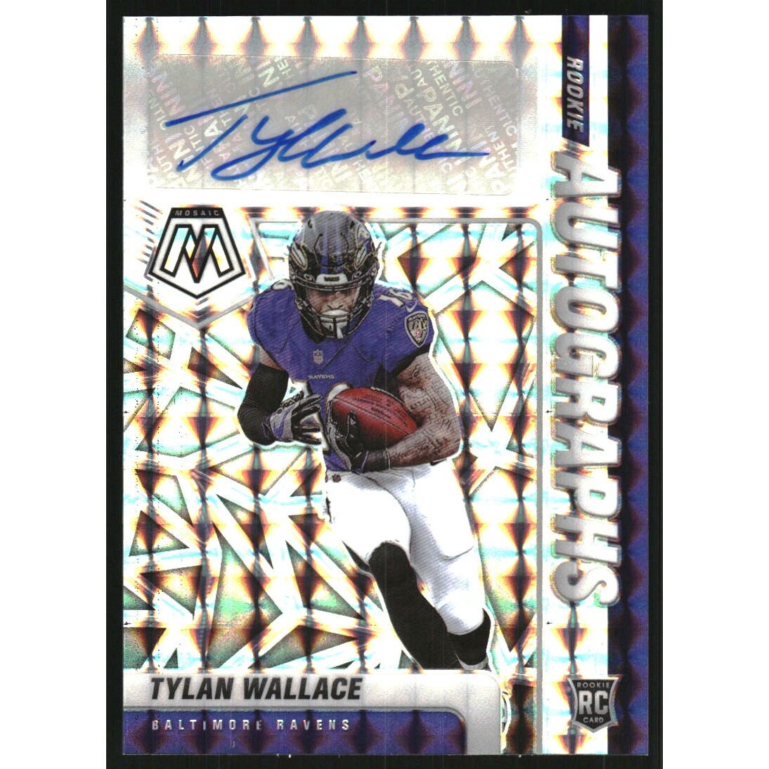 2021 Panini Mosaic Rookie Autographs Mosaic #26 Tylan Wallace