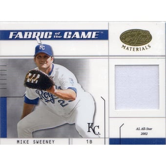 2003 Leaf Certified Materials Fabric of the Game #104IN Mike Sweeney IN/25