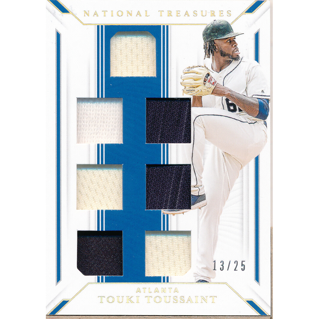 2019 Panini National Treasures Game Gear Sevens Holo Gold #22 Touki Toussaint/25