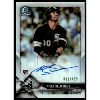 2018 Bowman Chrome Rookie Autographs Refractors #CRAND Nicky Delmonico
