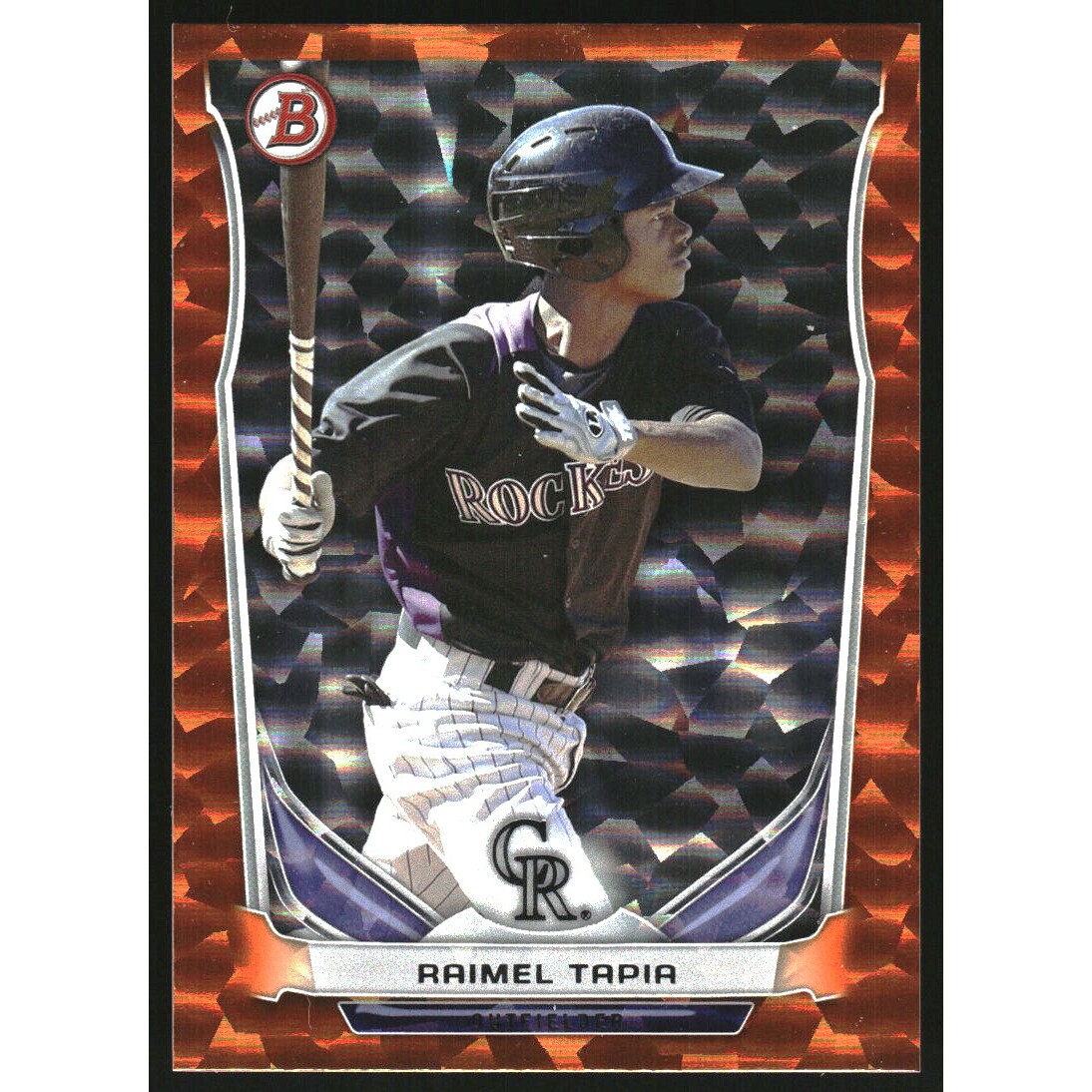 2014 Bowman Draft Top Prospects Orange Ice #TP75 Raimel Tapia. rookie card picture