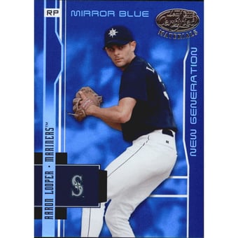 2003 Leaf Certified Materials Mirror Blue #224 Aaron Looper NG